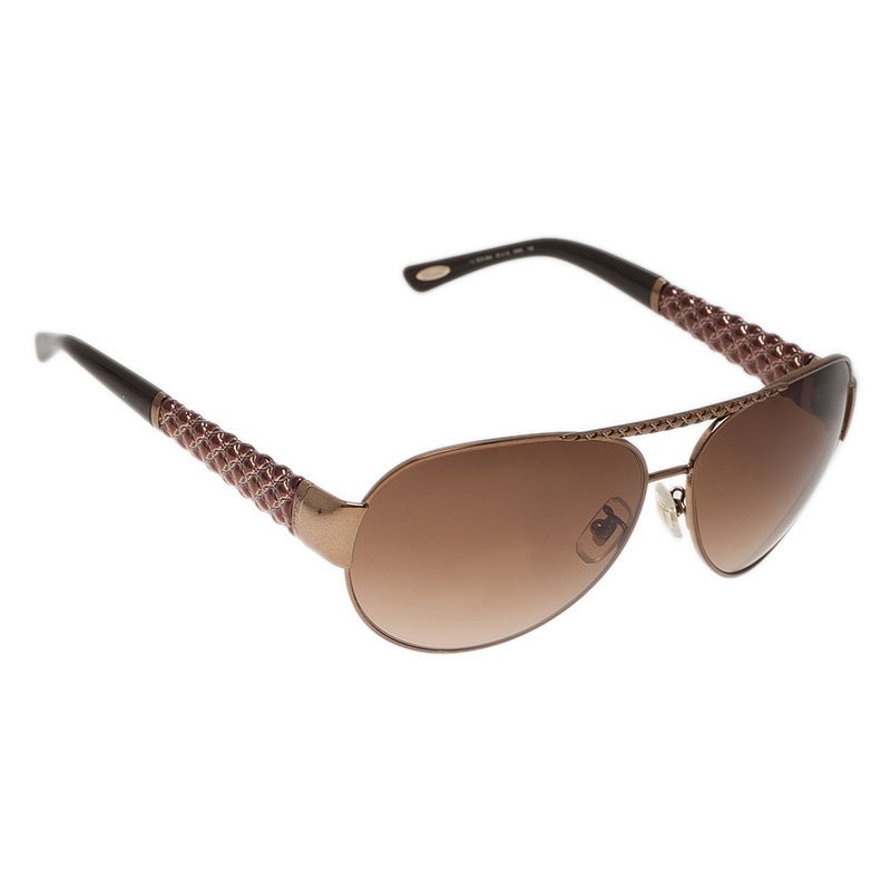 Pre Owned Chopard Gold and Brown SCH994 Aviators