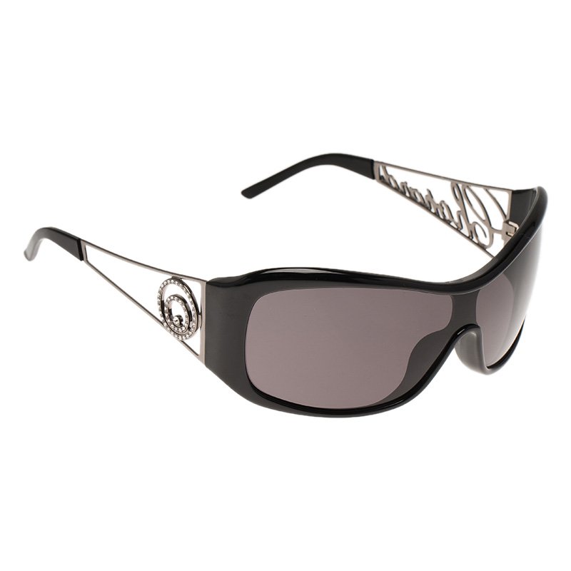 Pre Owned Chopard Black and Silver SCH029S Sunglasses