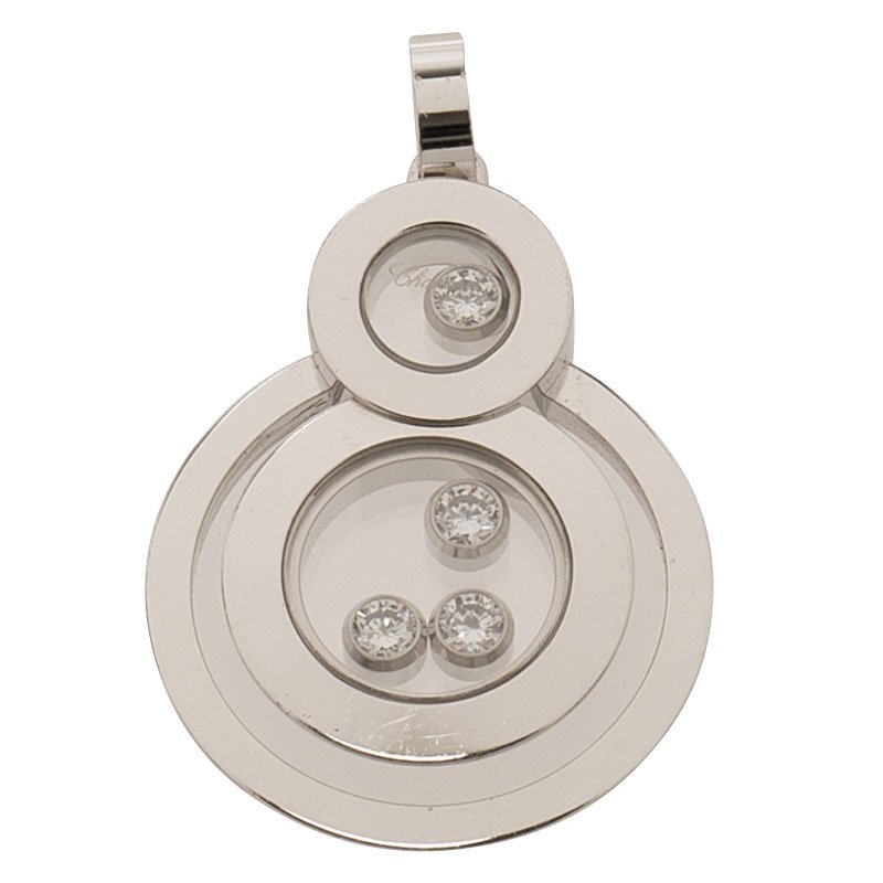 Chopard Happy 8 Floating Diamond White Gold Pendant
