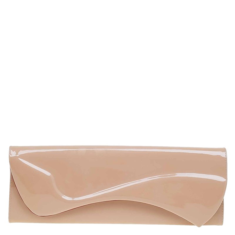 nude louboutin clutch