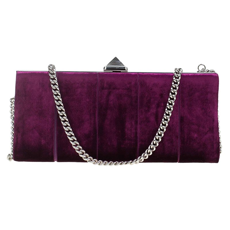 Christian Louboutin Purple Velvet Evening Bag