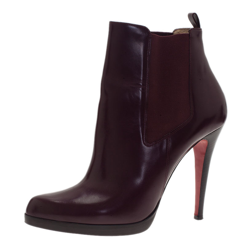 مملوكة مسبقًا Christian Louboutin Burgundy Boots Size 41.5