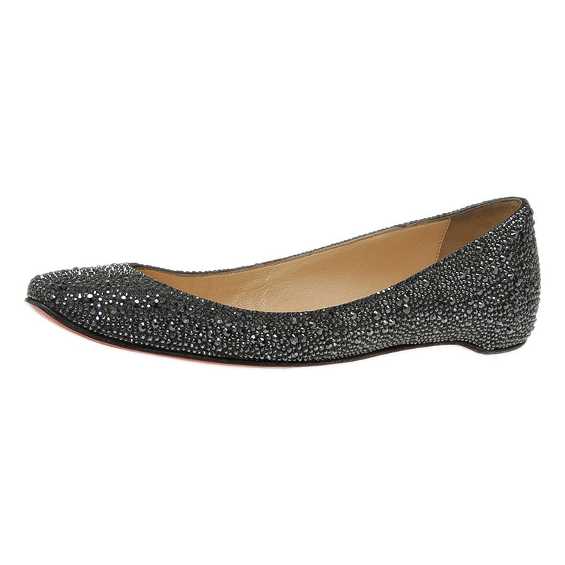 christian louboutin crystal flats