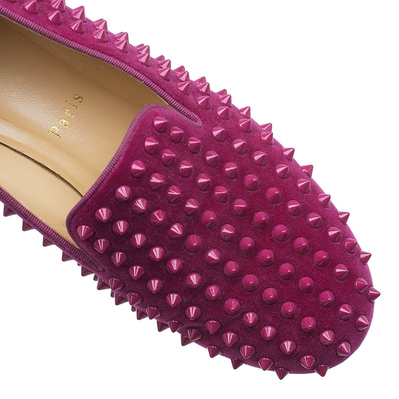 Christian Louboutin Diva Hot Pink Louis Flat Veau Shoes – AUMI 4