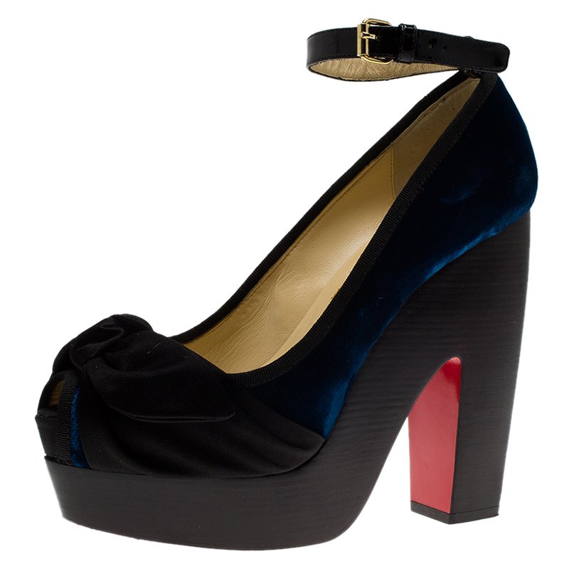 thick heel louboutin