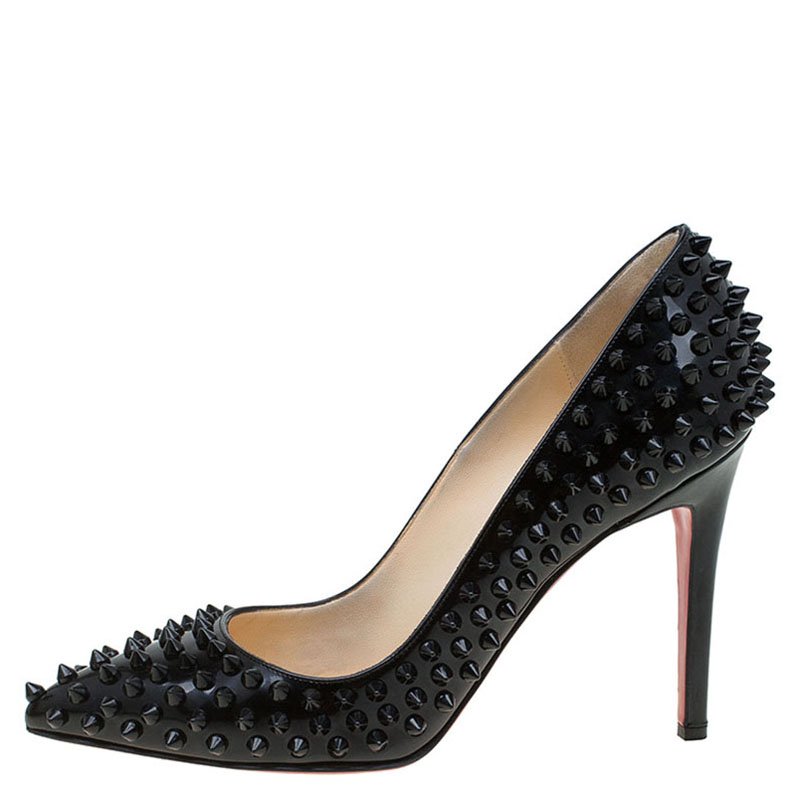 black studded louboutin heels