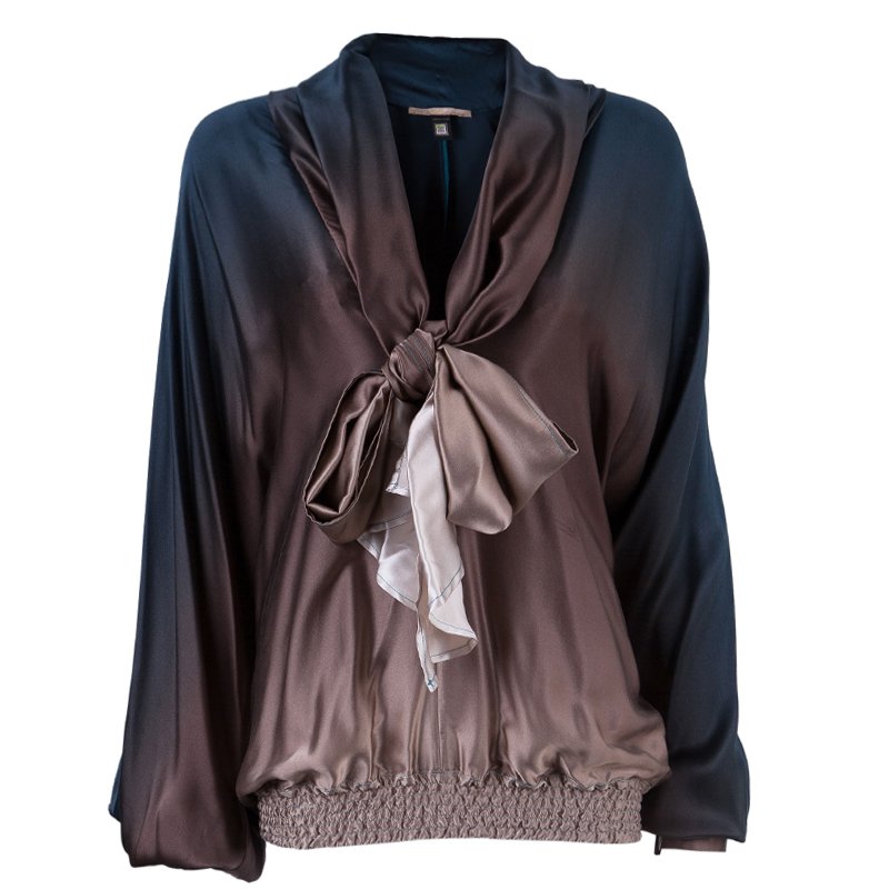 Pre Owned توب كلاس باي روبيرتو كافالي ألوان متعددة متدرجة M