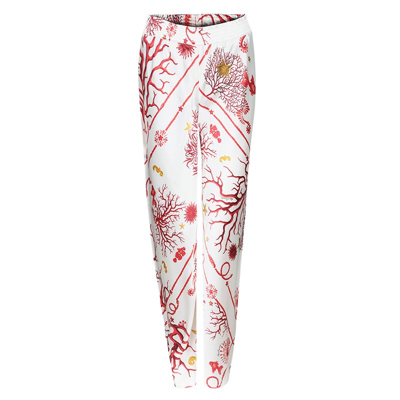 Pre Owned بنطلون كلاس باي روبرتو كافالي حرير مطبوع M