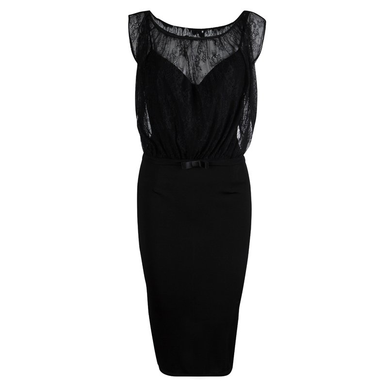 Class By Roberto Cavalli Black Lace Detail Sleeveless Dress M Class By Roberto Cavalli Tlc