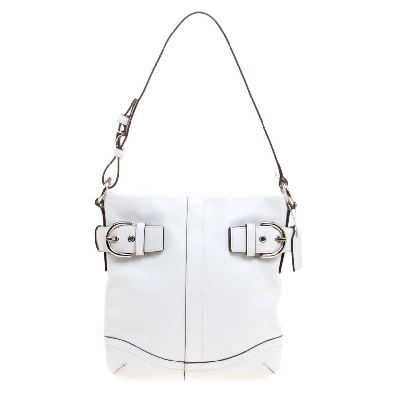 Coach White Leather Hobo