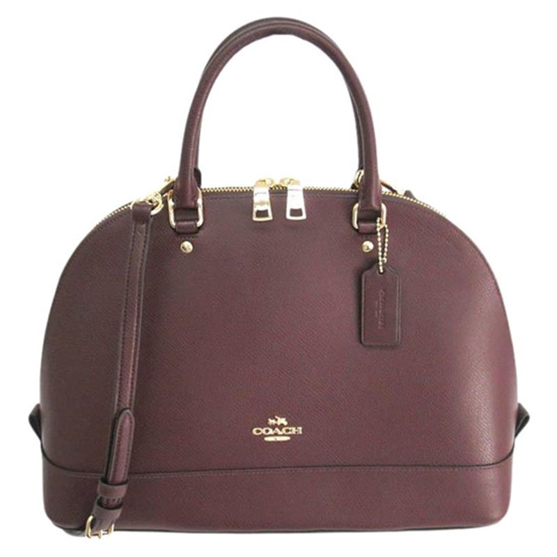 Coach Bordeaux Leather Sierra Dome Satchel Bag
