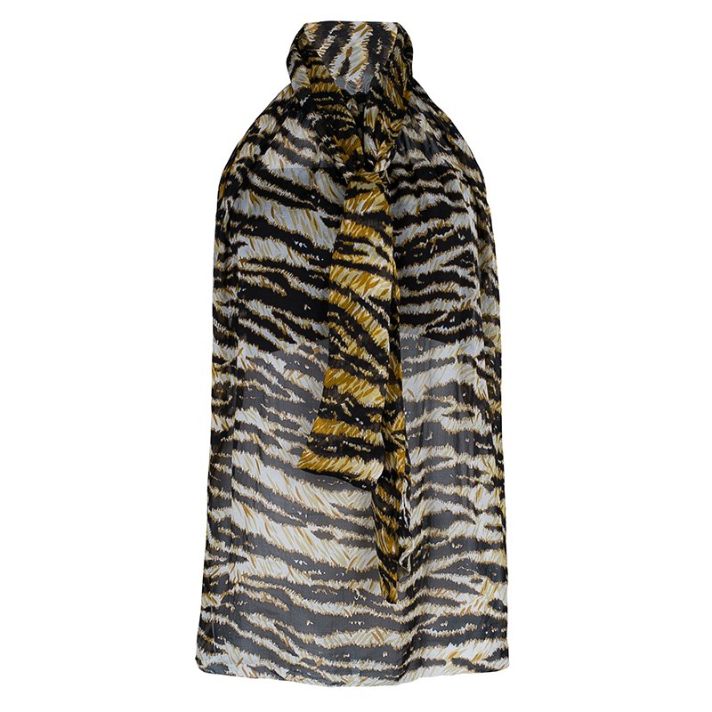 Pre Owned D&G Animal Print Halter Top M