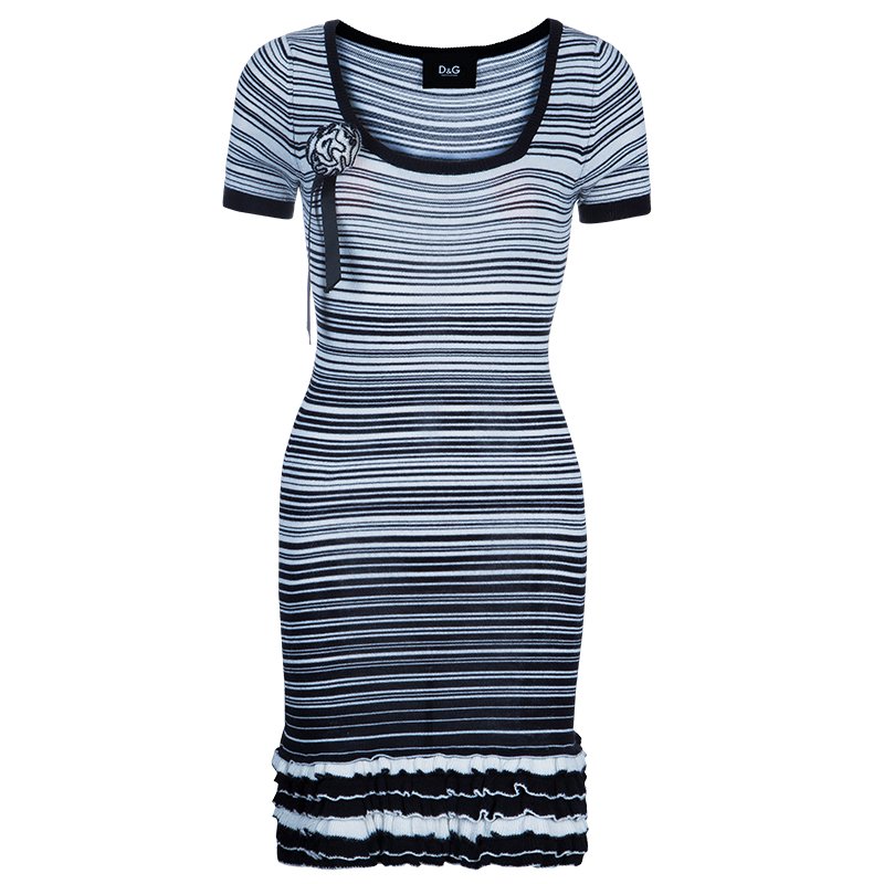 Pre Owned D and G Monochrome Knit Dress S