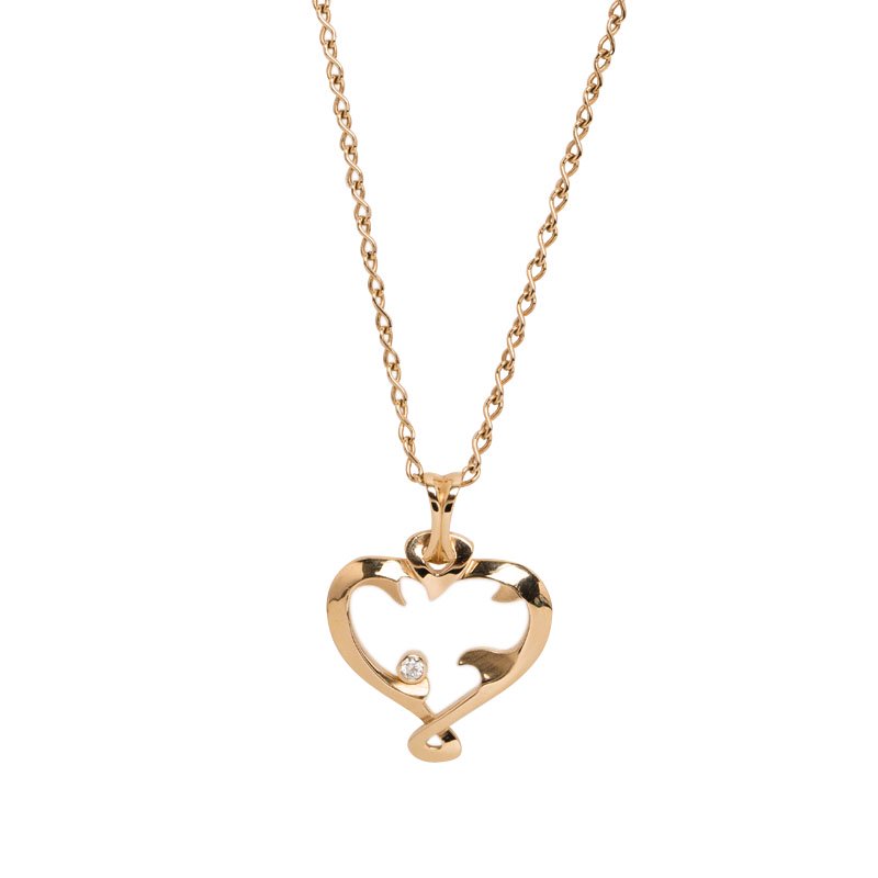 De Beers Heart in Rose Diamond Rose Gold Sautoir Necklace
