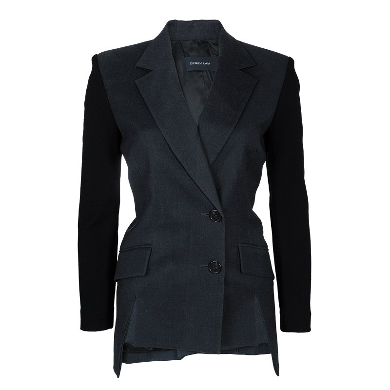 Derek Lam Contrast Sleeve Wool Jacket M