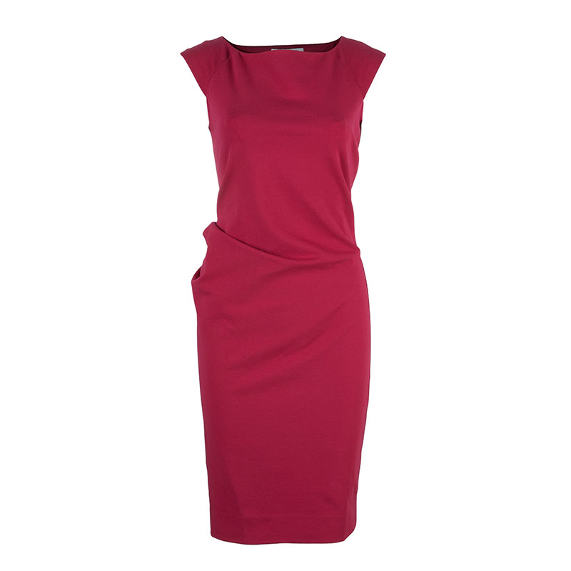 Pre Owned Diane Von Furstenberg Pink Gabi Knit Dress S