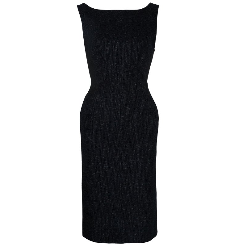 Pre Owned Diane von Furstenberg Grey Wool Dorothea Sleeveless Dress S