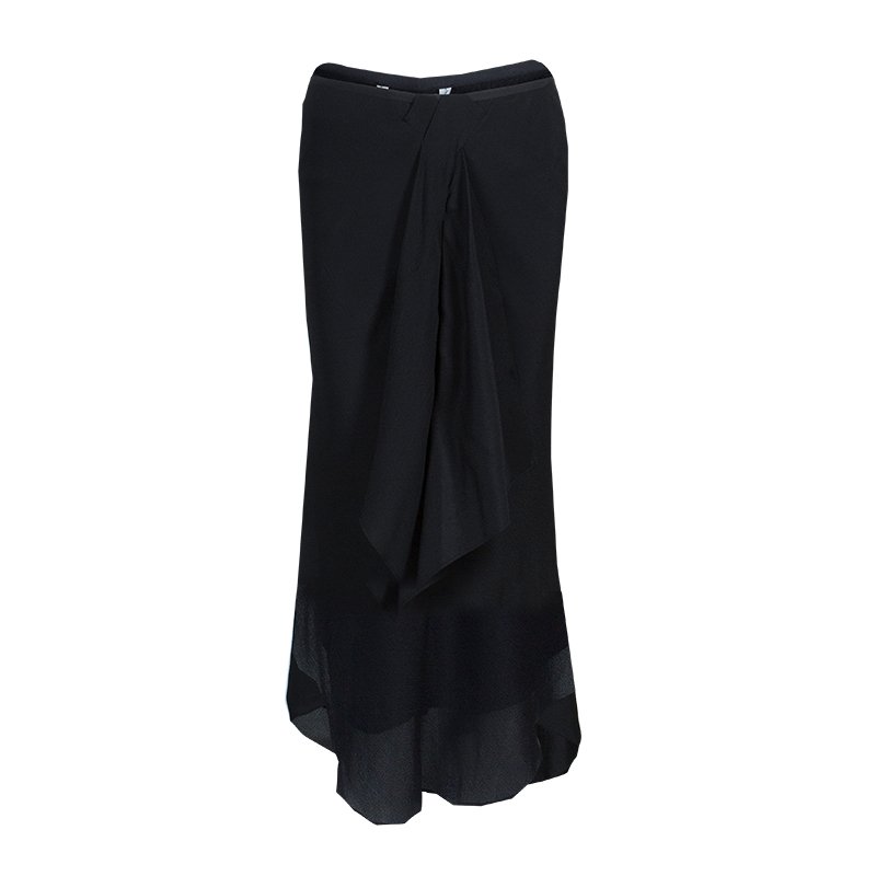 Pre Owned Diane von Furstenberg Black Maxi Skirt M
