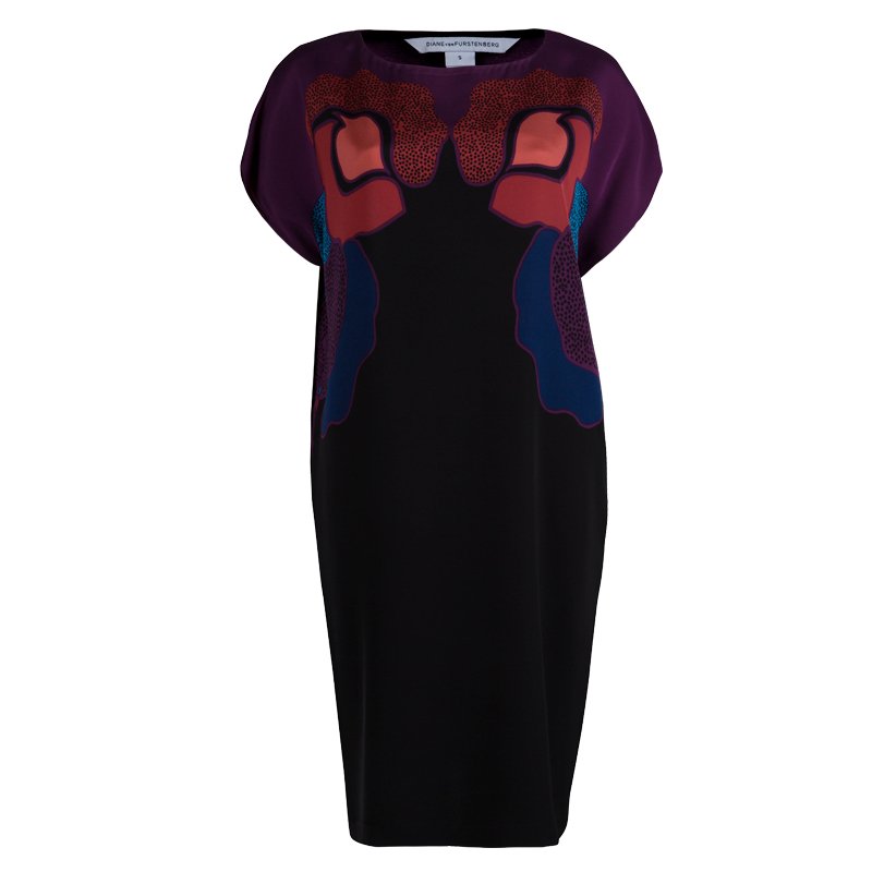Pre Owned Diane von Furstenberg Multicolor Printed Harriet Tunic Dress S