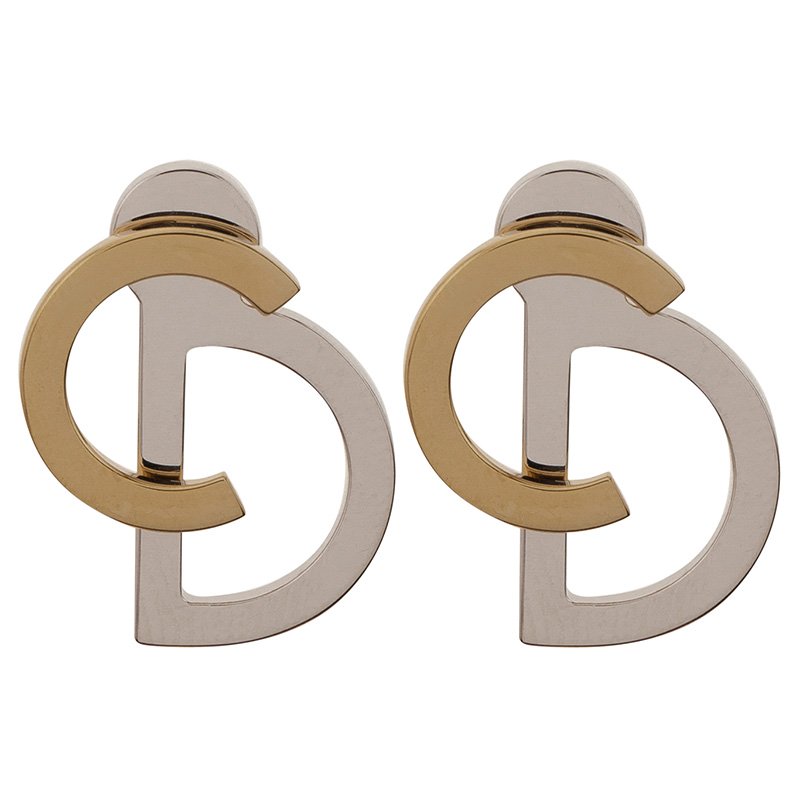 Pre Owned Dior Your Dior Gold and Silver Tone Earrings