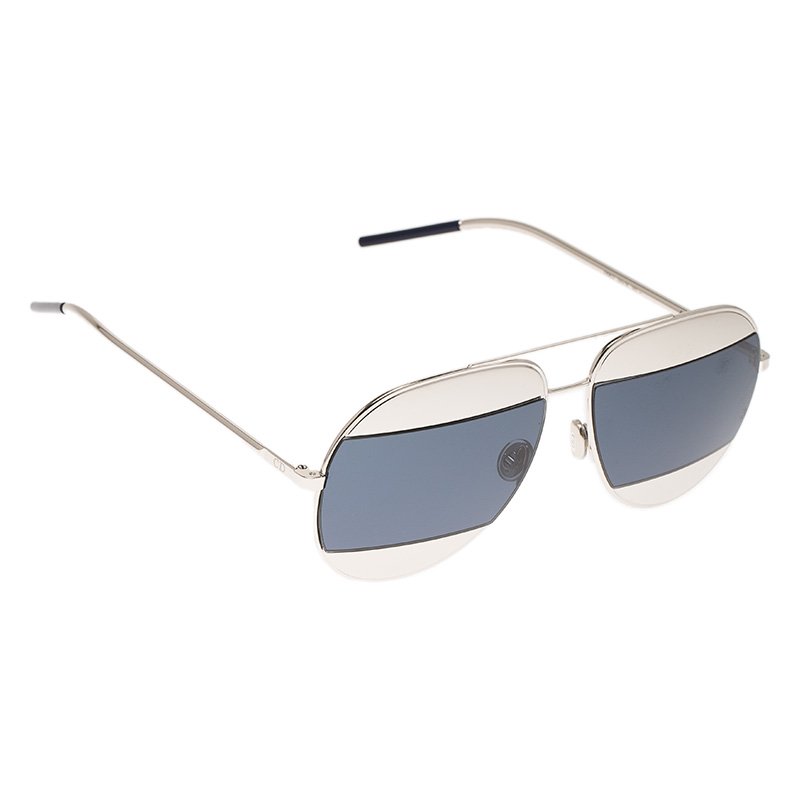 Dior Silver Split 1 Aviator Sunglasses