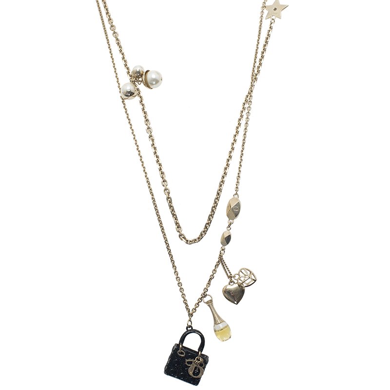مملوكة مسبقًا Dior Mise En Dior Charms Long Necklace