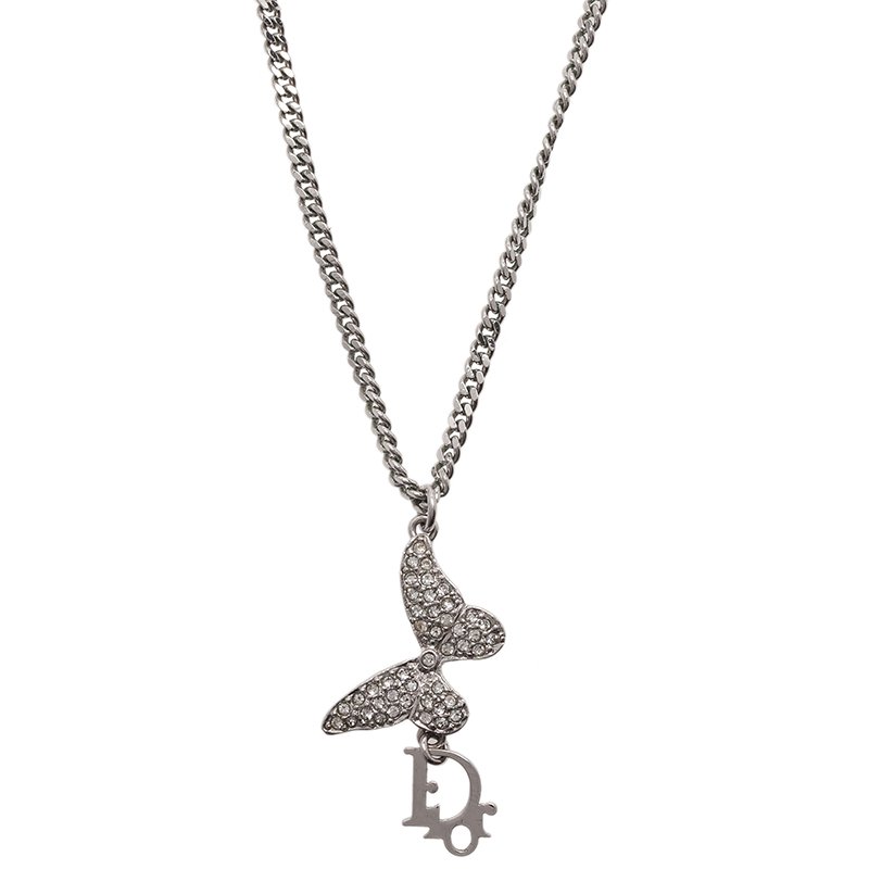 dior butterfly necklace