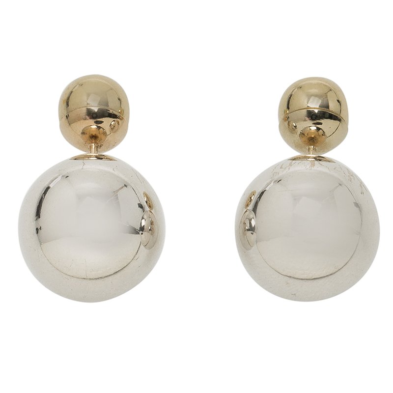 Pre Owned Dior Tribale Metallic Earrings