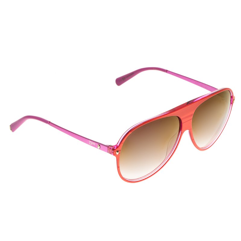 Pre Owned Dior Two Tone Les Marquises Tahuata Aviator Sunglasses