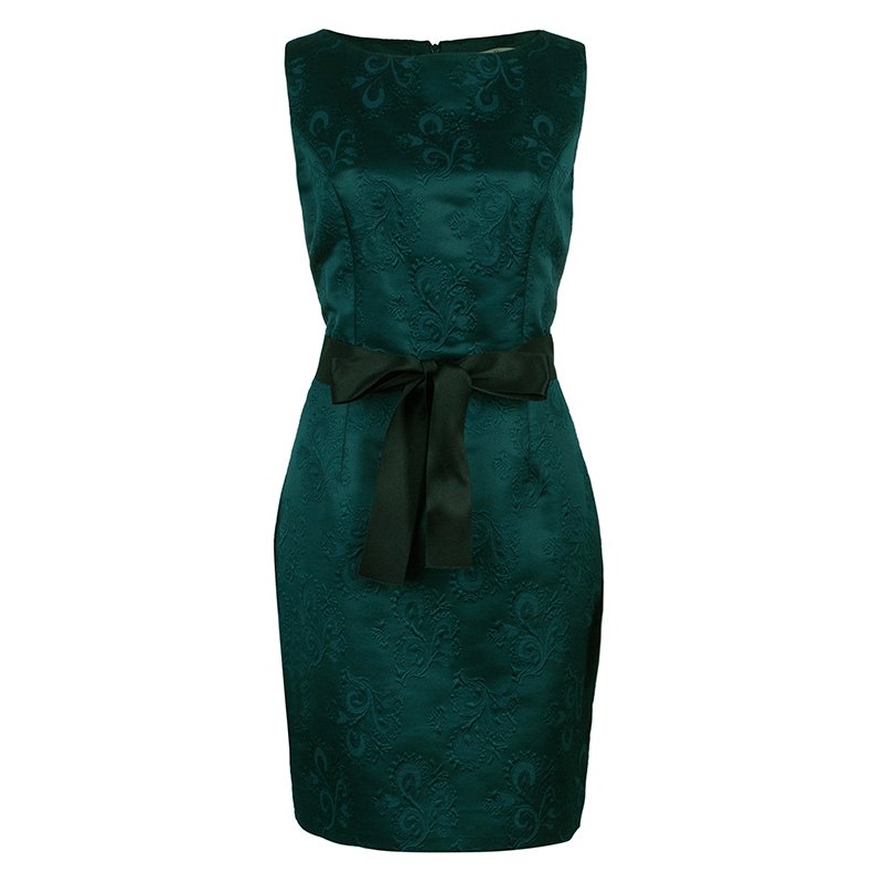 Pre Owned Dior Emerald Green Sheath Dress M