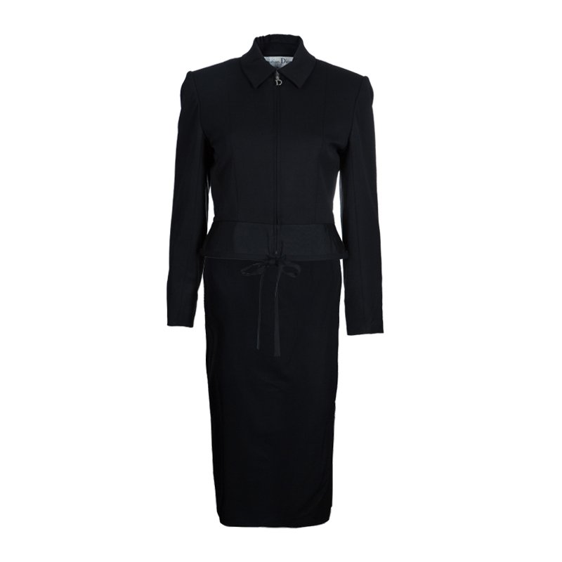 Dior Black Skirt Suit M