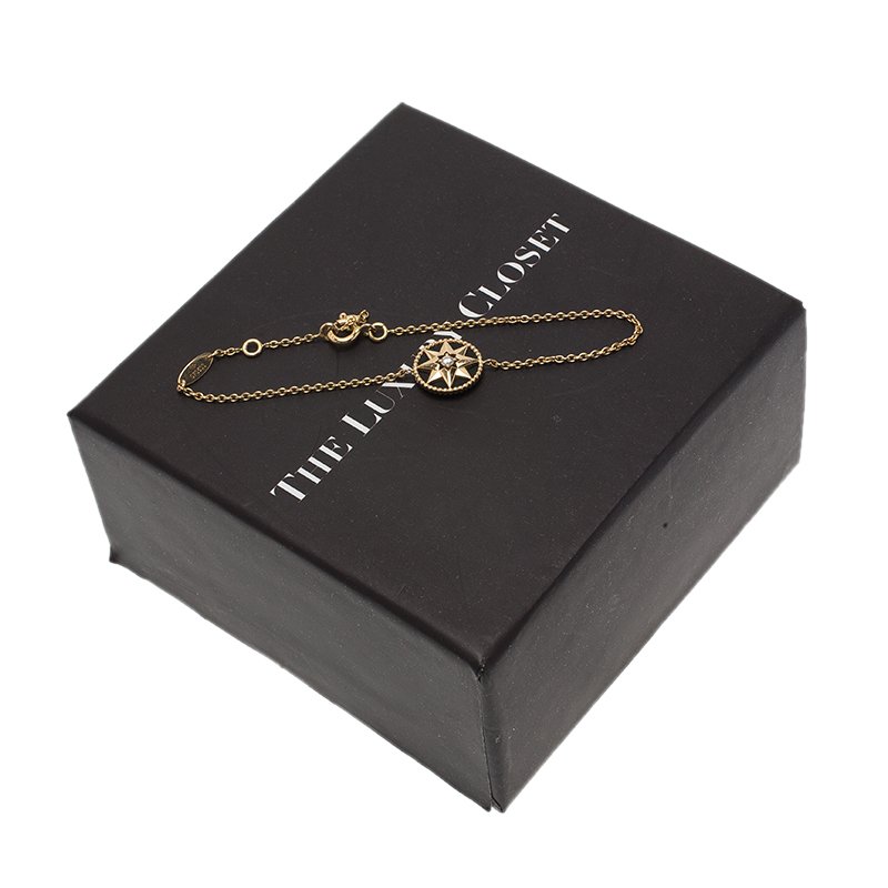 Dior // 18K Rose Gold & Black Onyx Rose Des Vents Bracelet – VSP