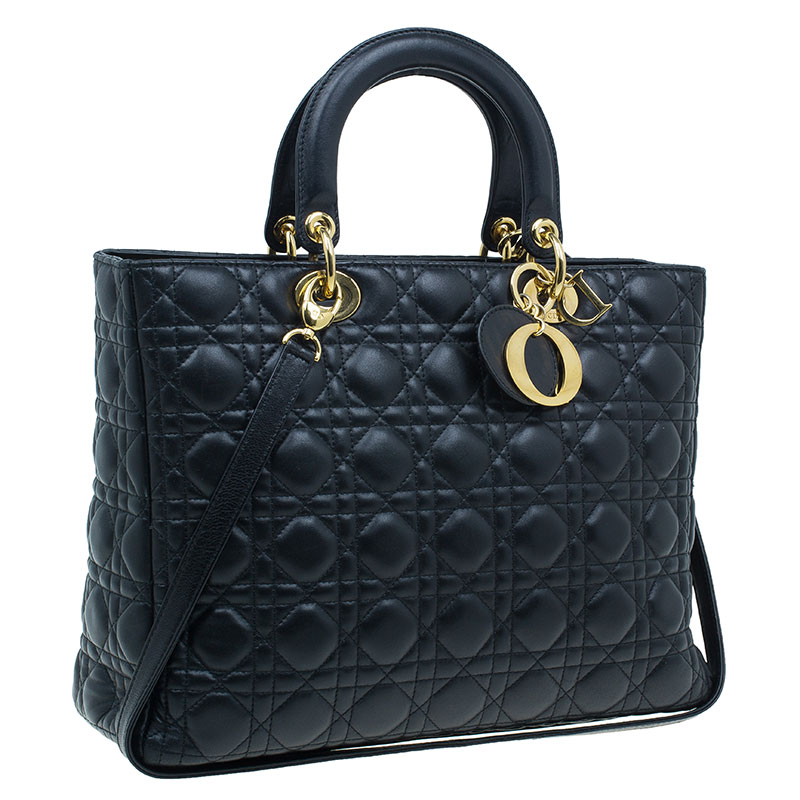 large lady dior lambskin bag