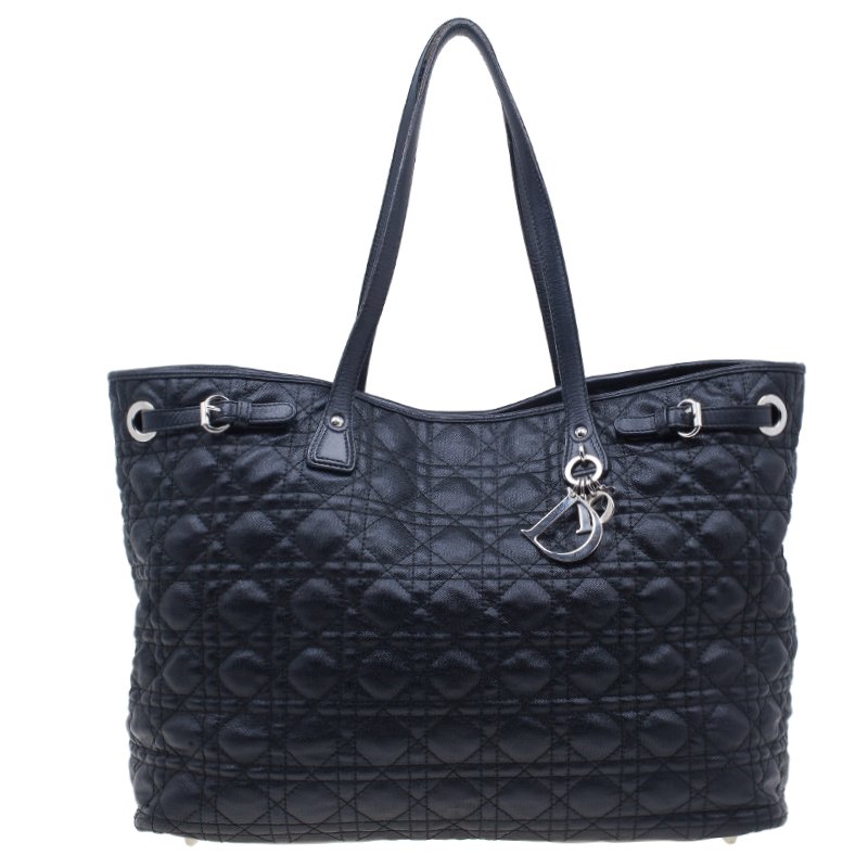 Pre Owned حقيبة ديور باناريا هكانفاس مقوى مبطنة كاناج سوداء كبي رة