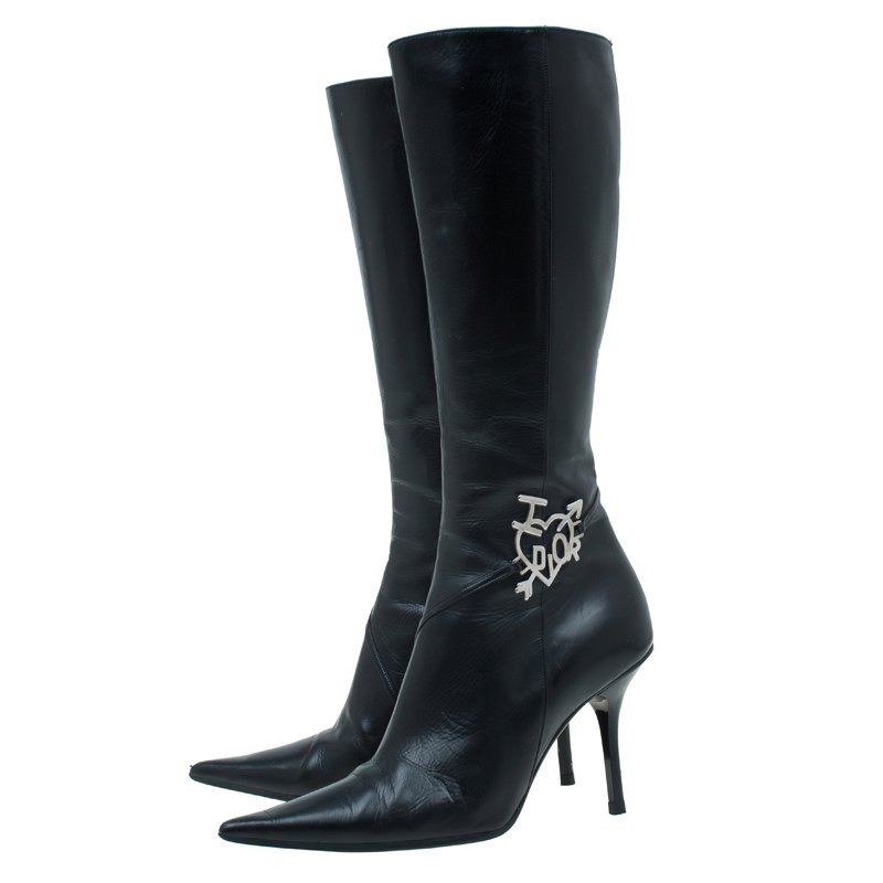 Leather boots Dior Black size 44 IT in Leather - 33228161