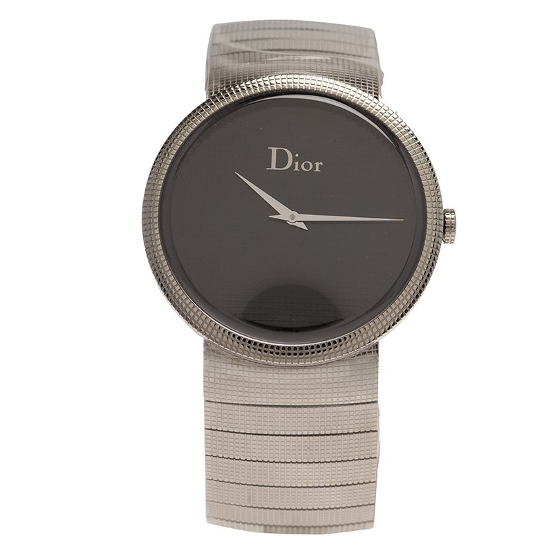 Dior Black Stainless Steel La D De Dior Women's Wristwatch 33MM