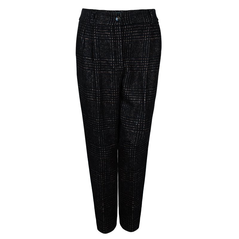 Pre Owned بنطلون دولتشي أند غابانا صوف تويد مفصل M