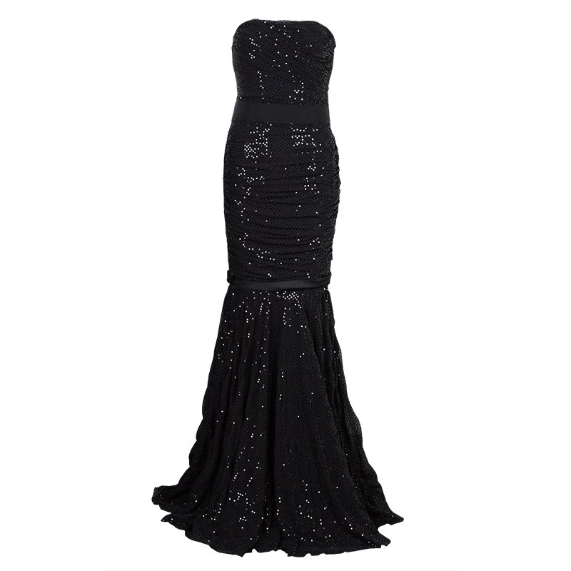 dolce and gabbana black sequin dress