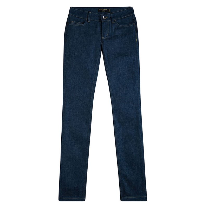 مملوكة مسبقًا Dolce and Gabbana Indigo Denim Tapered Cute Jeans S