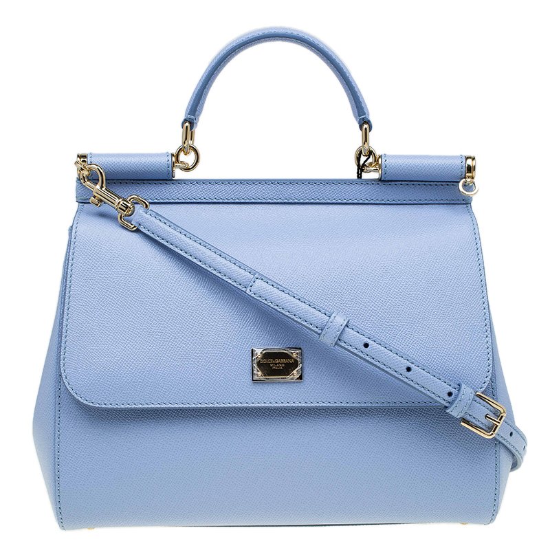 Dolce and Gabbana Baby Blue Leather 