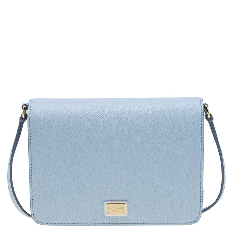 Dolce and Gabbana Light Blue Leather Mini Dauphine Crossbody Bag Dolce ...