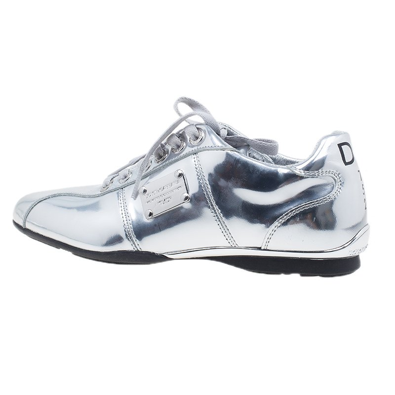dolce and gabbana metallic sneakers