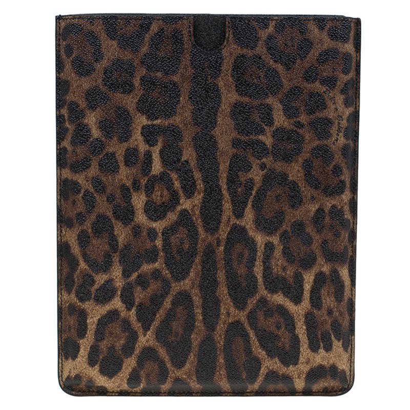 Dolce and Gabbana Leopard Print Canvas iPad 2 Case