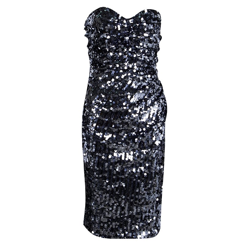 silver paillette dress