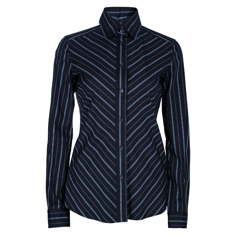 Pre Owned قميص دولتشي أند غابانا قطن مخطط XS