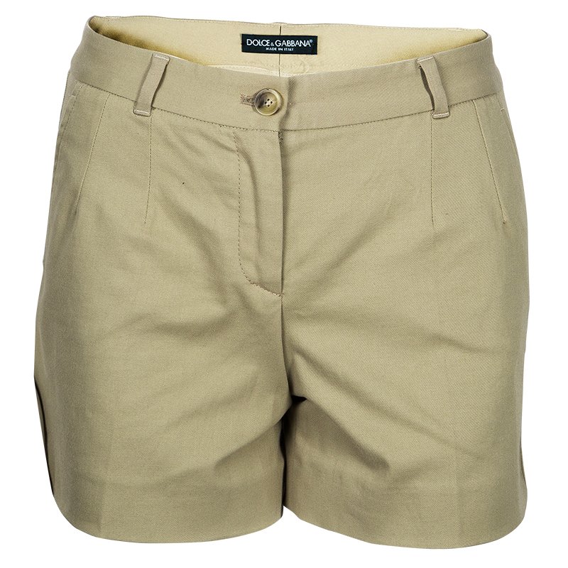 مملوكة مسبقًا Dolce And Gabbana Beige Cotton Shorts XS