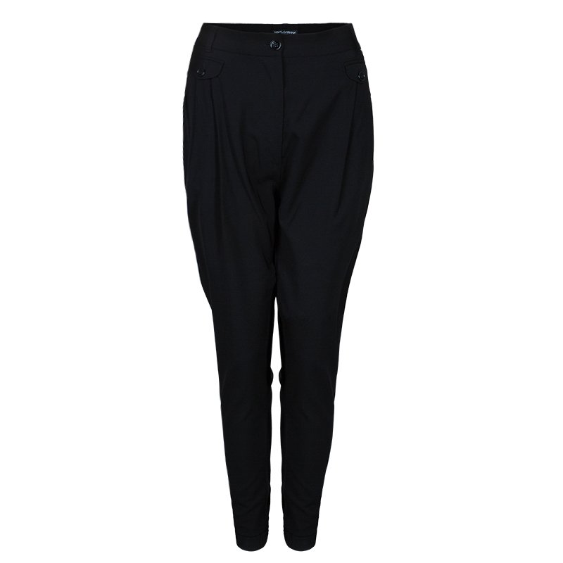 Pre Owned Dolce and Gabbana Black Trousers M