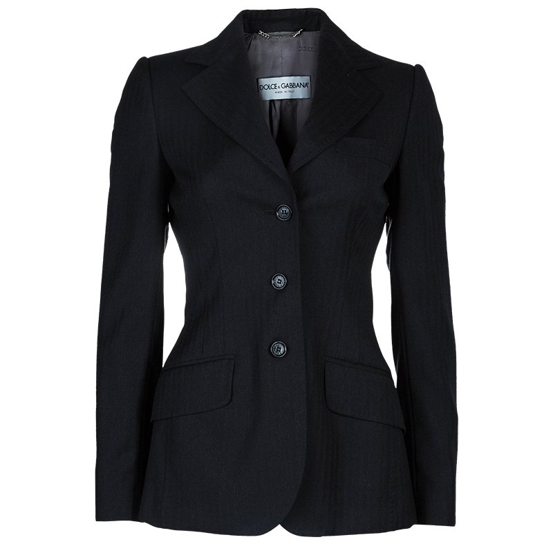 Pre Owned جاكيت دولتشي أند غابانا صوف رصاصي S