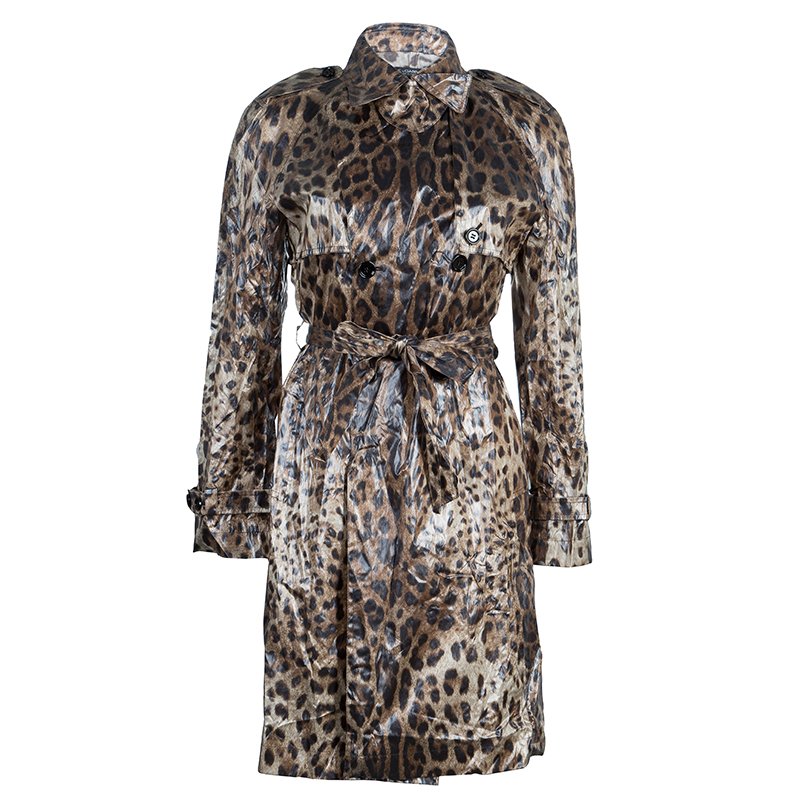مملوكة مسبقًا Dolce And Gabbana Leopard Print Coat M