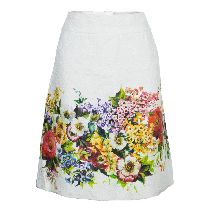 Pre Owned تنورة بنسل دولتشي أند غابانا نقوش أزهار M